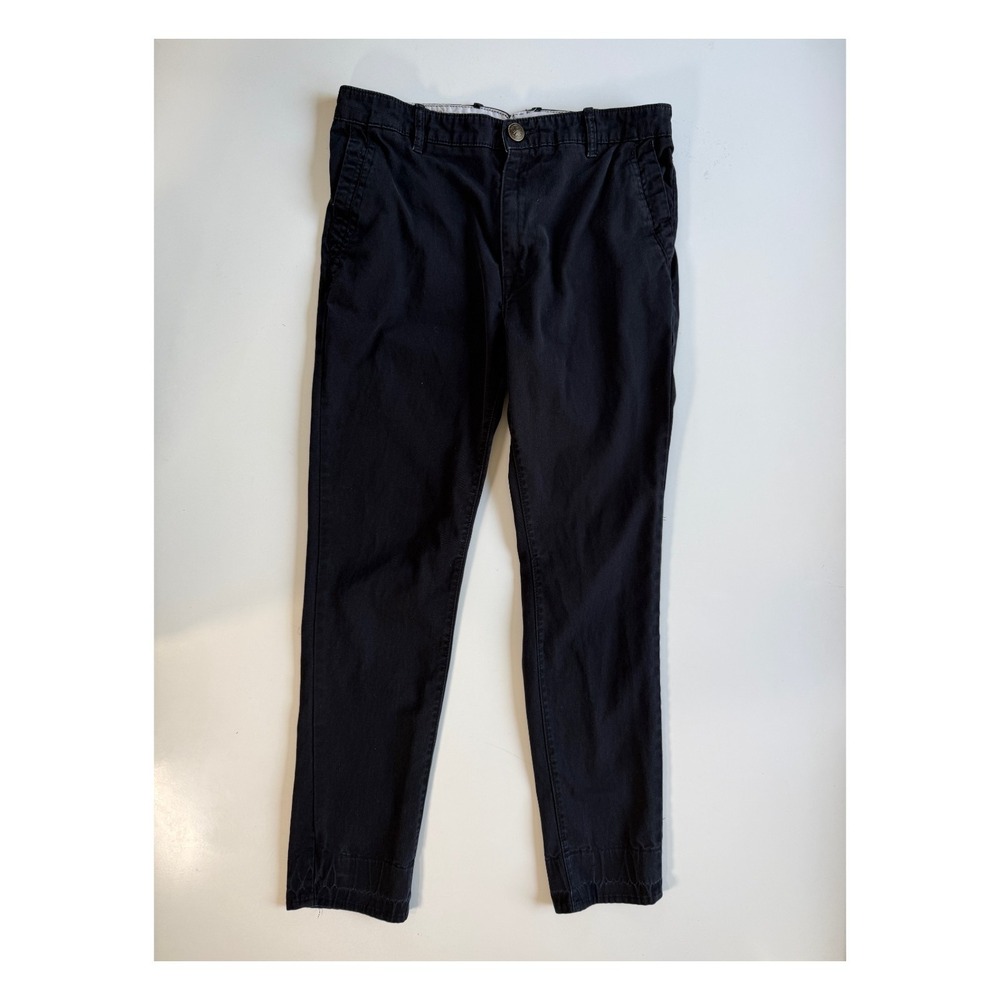 LEVIS Flat Front Standard Taper Chino Pant Mens 32x28.5 Black Cotton Elastane